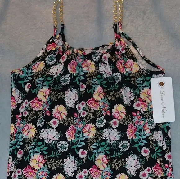 Chain Straps Floral Dress - Picture 5 of 6